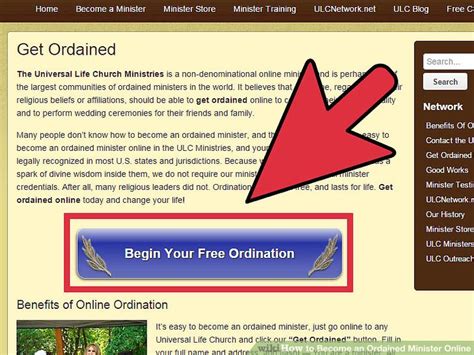 requirements to be ordained minister.